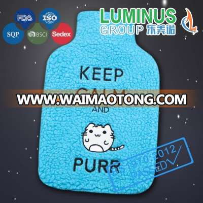 Keep calm sheep velvet cover of hot water bottle rubber wholesale