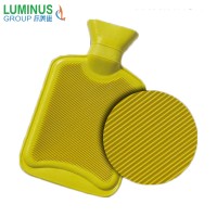 Classic design rubber hot water bottle bag with diagonal stripes