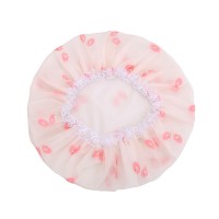 New Women  Lovely Printing Elastic Double Layer Multifunctional  Waterproof Shower Cap